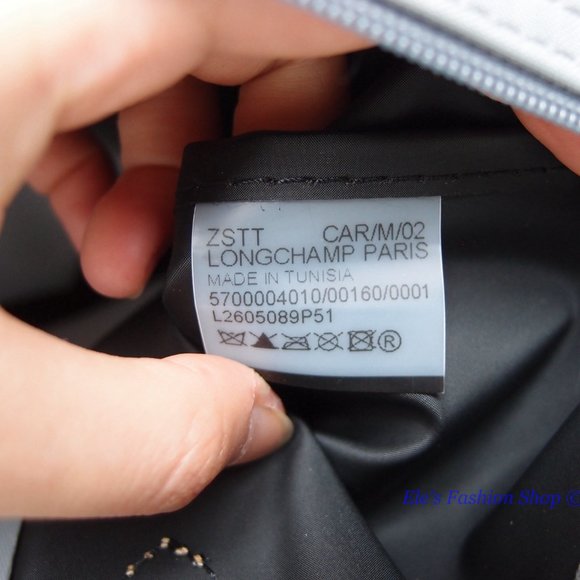 ❤️ NWT LONGCHAMP Le Pliage Small Medium Nylon Shoulder Tote GRAY 100% AUTHENTIC - Picture 16 of 16